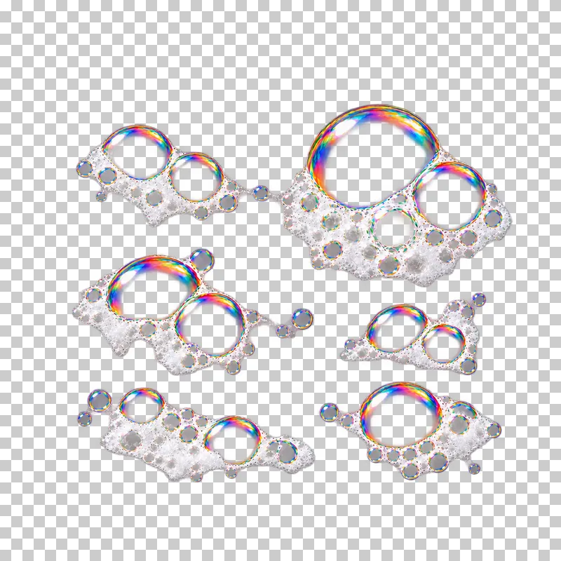 Several nonidentical suds islands separated by clear gaps and sparse linking cells.