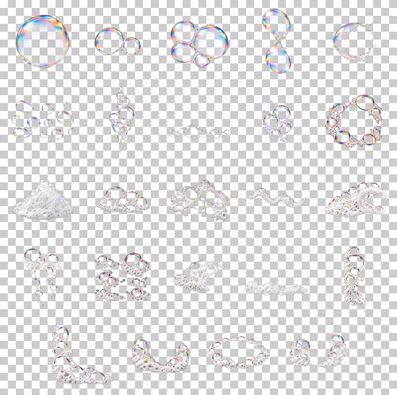 Soap Bubbles and Lather Overlays PNG Collection: all 24 elements in one grid