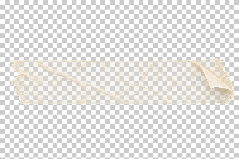A translucent ivory rice-paper tape strip with visible fine fibers and a small folded end.