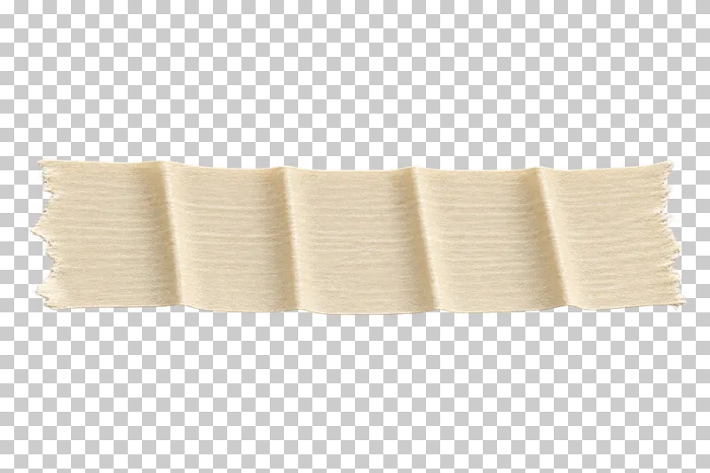 A cream crepe masking tape band with repeated low accordion ridges.