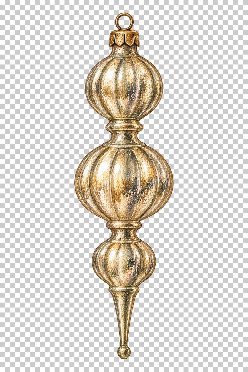 Watercolor stacked spire glass finial in antique silvered Christmas glass