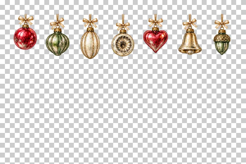 Watercolor spaced hanging ornament header in antique silvered Christmas glass