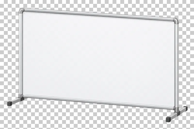 A straight blank white tension-fabric backdrop with supporting feet.
