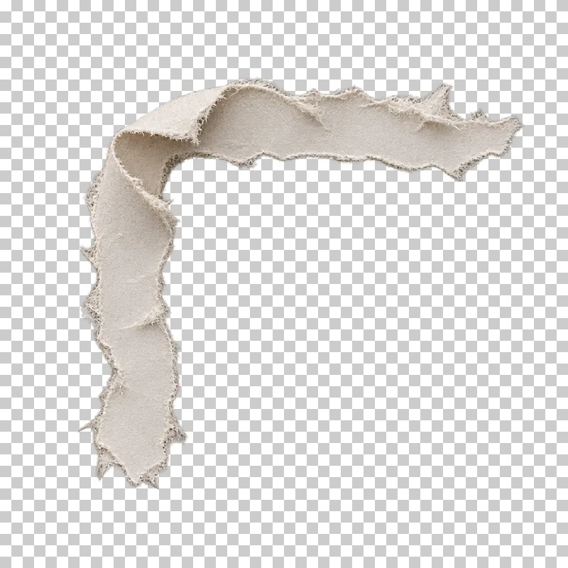 An open paper L-rim curled back continuously around its corner to reveal the underside.