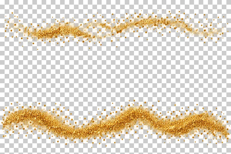 Two unequal gold particle shores separated by a wide transparent channel.