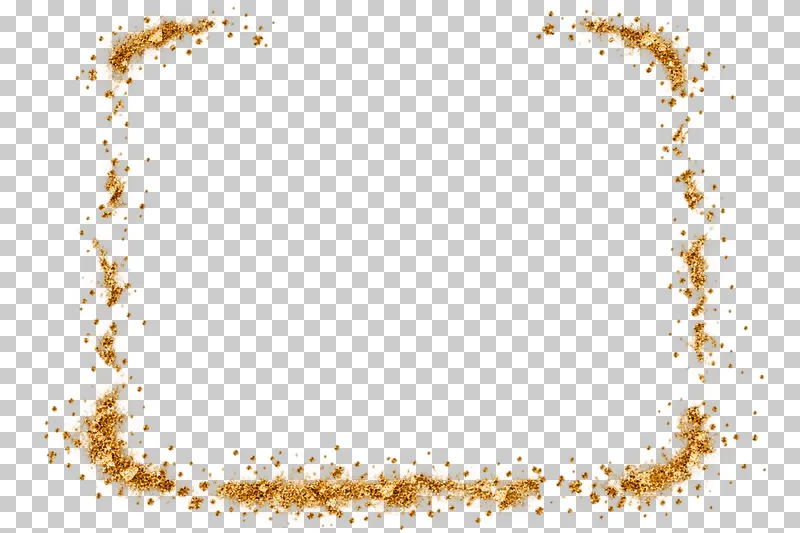 A broken four-sided gold glitter surround with a heavier bottom edge.