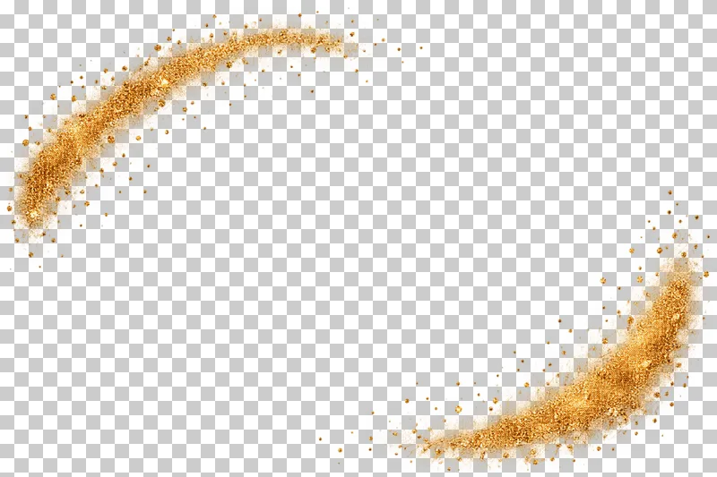 Different gold powder sweeps at the upper-left and lower-right corners.