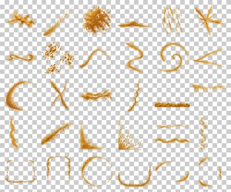 Gold Glitter and Metallic Dust Overlays PNG Collection: all 30 elements in one grid