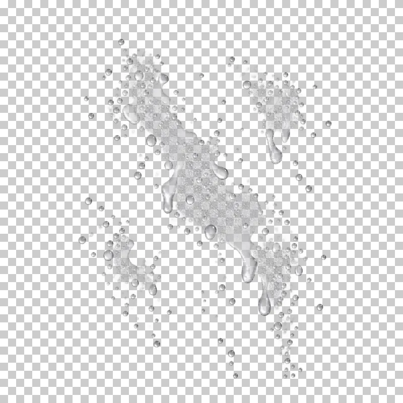 Dense tiny beads occur in several connected islands with dry channels between them.