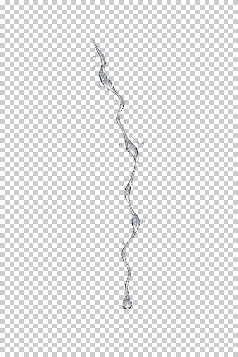 One broad-to-thin meandering track is pinned at irregular bulges and ends in a heavy droplet.