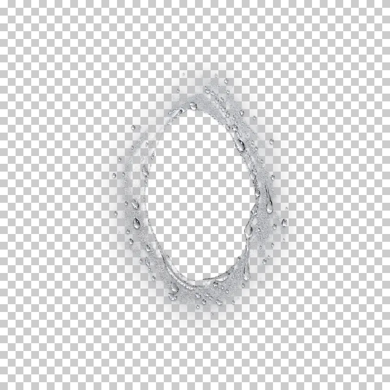 An irregular clear oval is bordered by adhered condensation beads and thin rubbed water ridges.