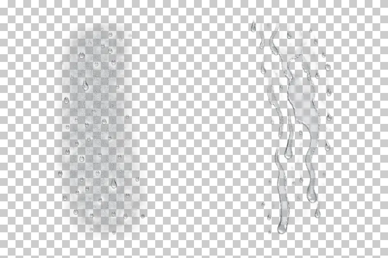 Two separated sides show different water behavior: fine dew on one and coalesced film with short runnels on the other.