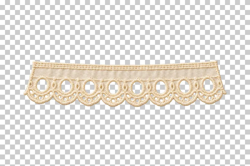 Ivory cotton eyelet frill with a dense upper band and scalloped hem.