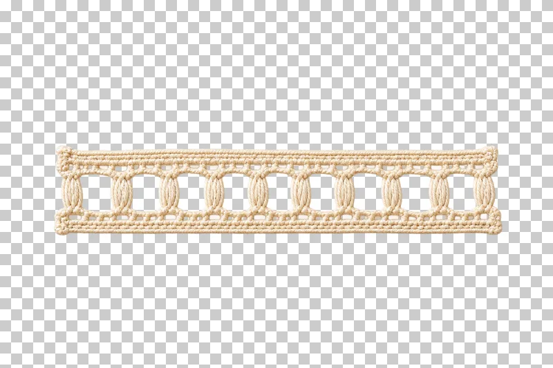 Narrow ivory cotton insertion lace with open ladder rungs.