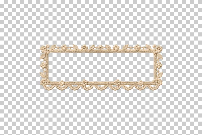 Wide shallow ivory lace frame with a slim floral upper rail and lower scallops.