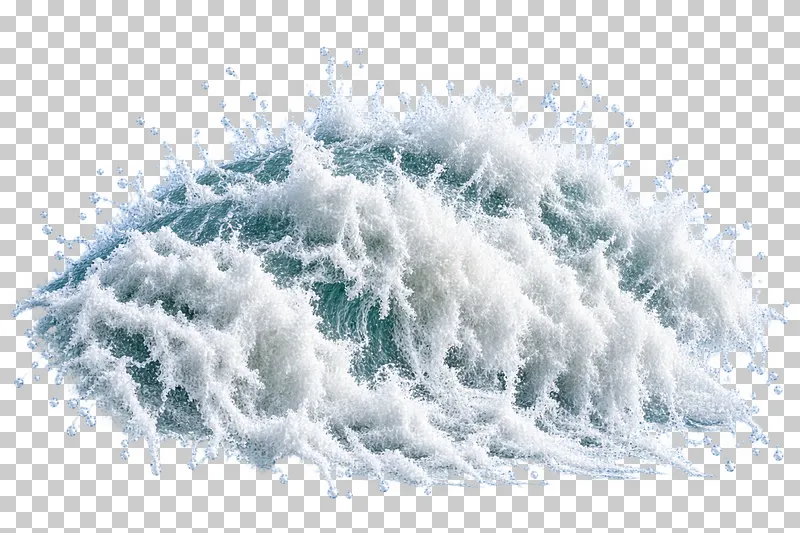 An ocean crest collapsing into a broad wall of broken whitewater.