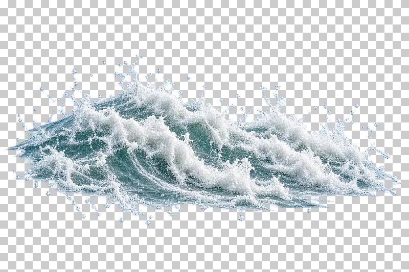 A short wind-chopped wave with several small frothy peaks.