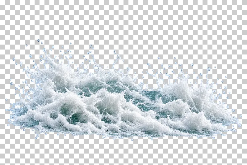 A broad low bank of churning sea foam and wet microdroplets.