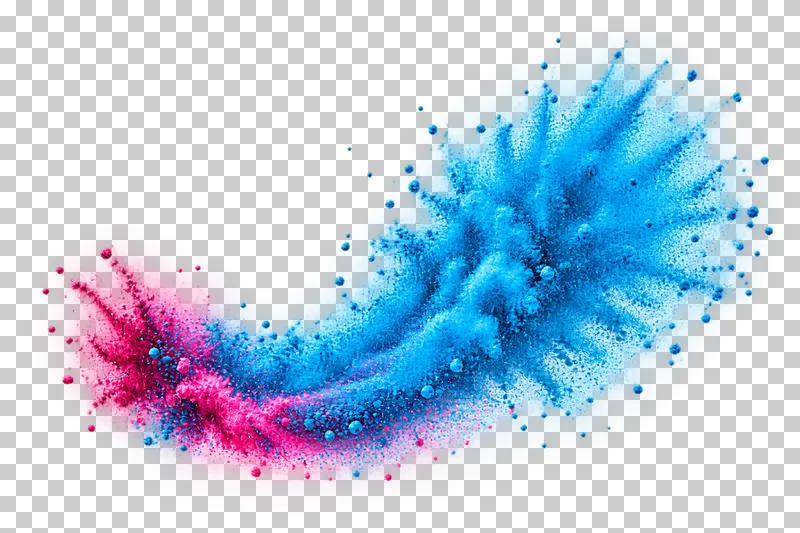 Dry matte color powder forming bent kick fan.