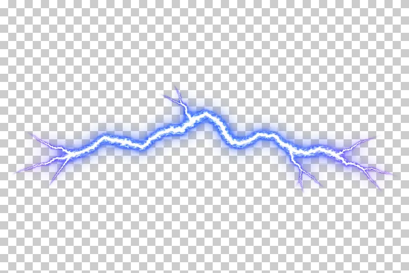 A short crooked electrical arc joining two ends with small side branches.