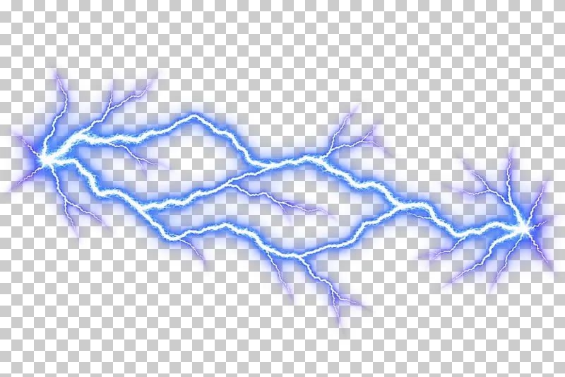 Three uneven electrical strands separating and rejoining between two ends.