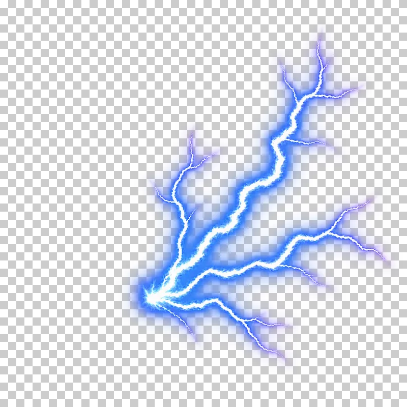 A one-sided tuft of electrical channels spreading from a small bright origin.