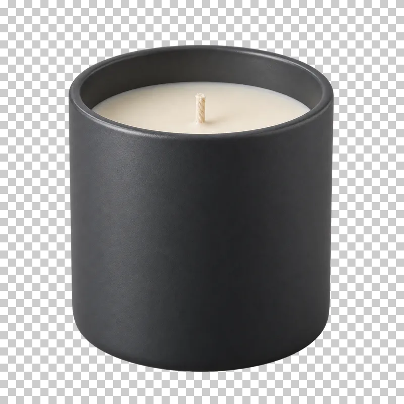 Unbranded coated tumbler candle, isolated with a transparent background.