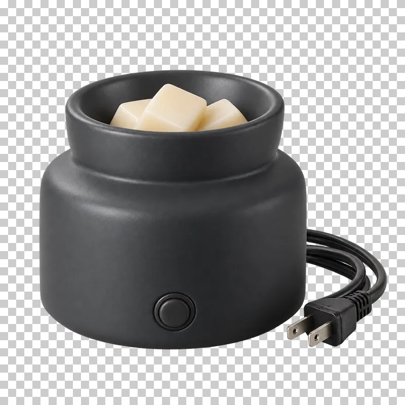 Unbranded electric wax warmer, isolated with a transparent background.
