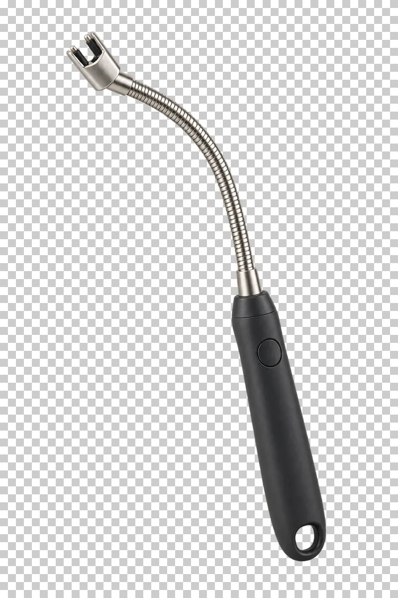 Unbranded electric arc candle lighter, isolated with a transparent background.